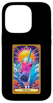 La carta dei tarocchi Boba Bubble Milk Tea Love Boba Custodia per iPhone 14 Pro