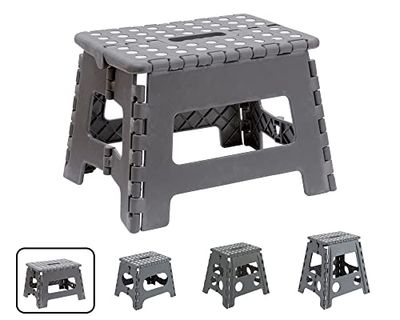 Arregui TB-022-G Tabouret Pliant Multiusage, Marchepied, 22 cm de hauteur, gris