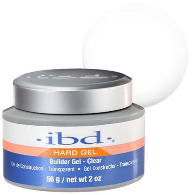 IBD Hard Gel – UV Builder Gel Clear, 1er Pack (1 x 56 g) – MADE IN USA – Estensione e modellatura delle unghie