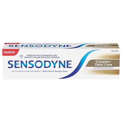 Sensodyne Dentifricio Complex, Denti sensibili, Aiuta a controllare la formazione della placca per Denti Forti & Gengive Sane, Uso Quotidiano, 75ml​