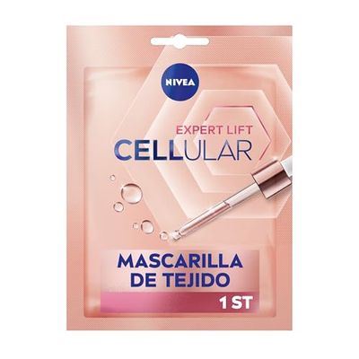 NIVEA Hyaluron Cellular Expert Lift máscara anti-idade (1 unidade), máscara reafirmante de cuidados faciais, máscara facial para encher as rugas