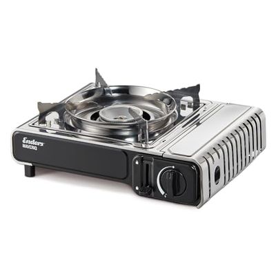 Enders® Campingkooktoestel MAVERIQ®, traploos regelbaar, piëzo-ontsteking, oververhittingsbeveiliging, krachtige brander 2,2 kW, incl. draagtas, compatibel met ventiel-gaspatroon 1886
