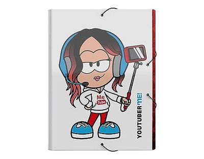 CYPBRANDS Mehumanity Rabats Youtuber, classeur Mixte Enfant, Blanc, Taille Unique