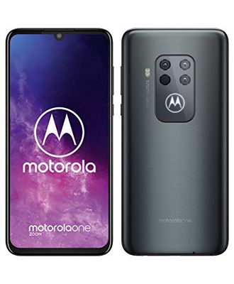 Motorola One Zoom 6.4 Inch FHD+ Display, Quad Camera System, 128 GB/4 GB, Android 9, Dual SIM UK Smartphone, Electric Grey