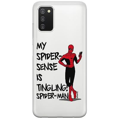 ERT GROUP mobiel telefoonhoesje voor Samsung A03S origineel en officieel erkend Marvel patroon Spider Man 024 optimaal aangepast aan de vorm van de mobiele telefoon, gedeeltelijk bedrukt