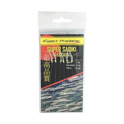 Pescacciatore SABIKI UV kit 6 esche alacciara con filamenti, 2