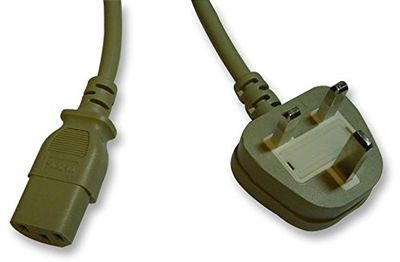 Pro Elec PE01069 5A UK Plug to IEC C13 Power Cable, 2 m, Grey