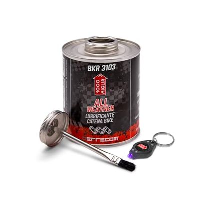 1000 Miglia BKR 3103 Lubrificante Catena Bici All Weather- 900 ml, per Tutte le Stagioni e Condizioni Atmosferiche, Barattolo All-In-One con Pennello incluso