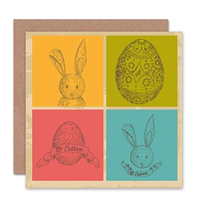 Wee Blue Coo BUNNY EGG EASTER RABBIT BLANK GREETINGS BIRTHDAY CARD ART