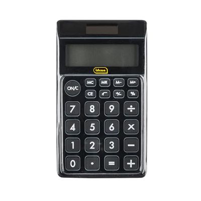 Idena 505126 - Calculatrice de poche TR 800, à énergie solaire, écran 8 chiffres, noir, 1 pièce