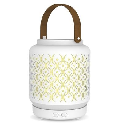 Zen'Arôme Madrid Ultrasone diffuser, draadloos, geïntegreerde accu, autonomie 20 uur, diffuser voor etherische olie, nomade, continue of afwisselende diffusie, led-verlichting personaliseerbaar