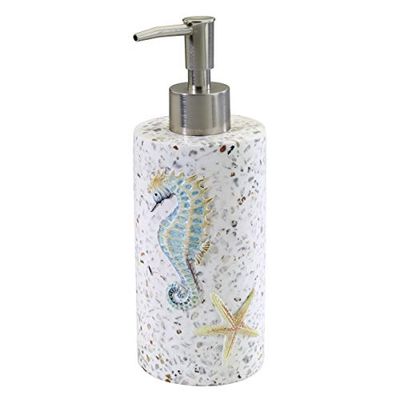 Avanti Linens Coastal Terrazzo Collection, Resina, Multicolor, dispensador de jabón/Bomba de loción