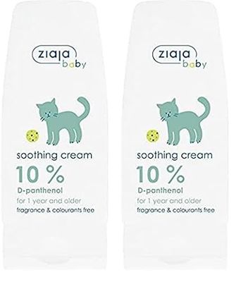 Ziaja crema calmante para bebés con 10% D-Panthenol 60ml (Paquete de 2)