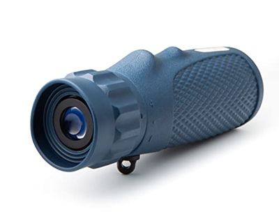 Technaxx 10x25 Monoculaire TX-181 pour la randonnée, la Chasse, Les Voyages, l'observation des Oiseaux, etc. - Accessoire de Camping Compact pour Tous (Bleu)