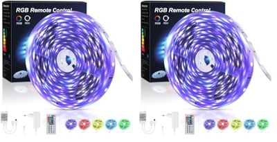 OUSFOT Rubans à Led Chambre Bande 5m Rgb SMD 5050 150 LED avec Télécommande Changement de Couleur Autocollante Pour Décoration de Noël Mariage Anniversaire Fête Cuisine Gaming Salle Maison Bar