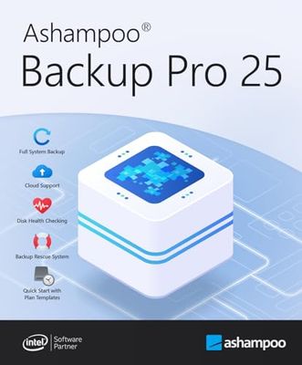 Ashampoo Backup Pro 25 - Solución de copia de seguridad para crear y restaurar archivos y particiones de disco enteras | 1 Dispositivo | 1 Usuario | Código de activación PC enviado por email