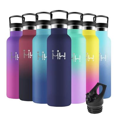 Motswedi Borraccia Termica, 500ml senza BPA, Borraccia con Cannuccia, Acciaio Inox, Borraccia Bambini, a Prova di Perdite, Borraccia Termica Bambini, Borraccia per Scuola, Palestra, Sport, Blu Scuro