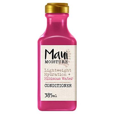 Maui Moisture - Après-shampooing Lightweight Hydration + Hibiscus Water (bouteille de 385 ml) – Soin cheveux hydratant à l'eau d'hibiscus – Après-shampoing végan pour tous types de cheveux
