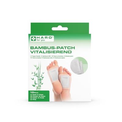 HARO Parche de Bambú para Pies, 10 Unidades, Autoadhesivo con Ingredientes Naturales