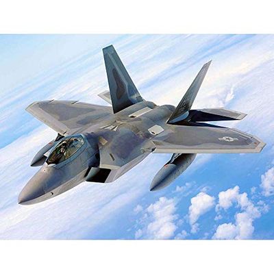 Wee Blue Coo Military Air Plane Bomber Fighter Jet Fly F-22 Raptor Art Print Poster Wall Decor 12X16 Inch