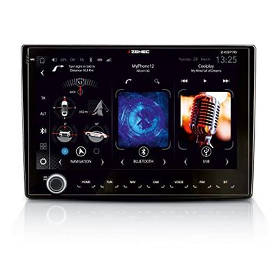 ZENEC Z-E3776 Multimediasysteem, compatibel met FIAT Ducato, autoradio met 9"/22,9 cm touchscreen, Wireless Android Auto/Apple CarPlay, DAB+, USB, uitbreidbaar tot camper navigatie