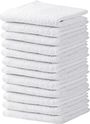 Towel and Linen Mart Lot de 12 Serviettes de Salon (Non résistantes à l'eau de Javel, 40,6 x 68,6 cm) très absorbantes pour Les Mains, Les Salons, la Salle de Sport, la beauté, Le Spa et Les Soins