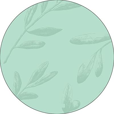 Bonateks, Tappetino per mouse rotondo con stampa digitale, base antiscivolo, per ufficio e casa, diametro: 22 cm