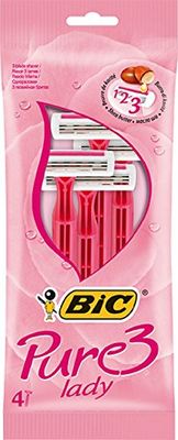 BIC Pure 3 Lady Pink - Pack of 4
