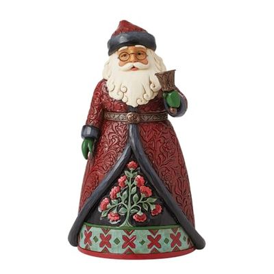 Enesco Jim Shore Holiday Manor Santa W/bell Figurine