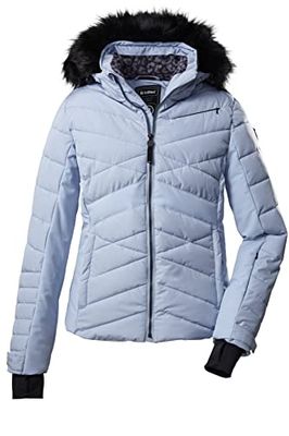Killtec Women's Giacca/giacca da sci in look piumino con cappuccio staccabile con zip e paraneve KSW 210 WMN SKI QLTD JCKT, black, 40, 38662-000