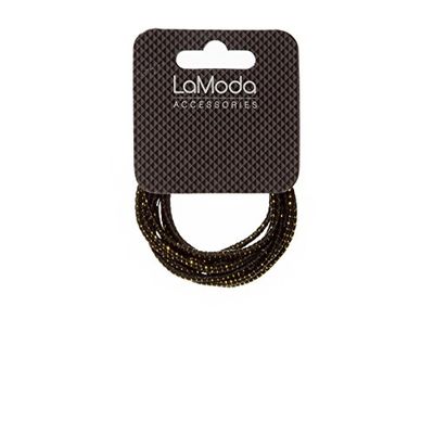 LA MODA PONYTAIL BANDS 12 BLACK