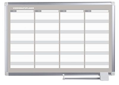 Bi-Office Agenda magnetica per quattro mesi, 90 x 60 cm