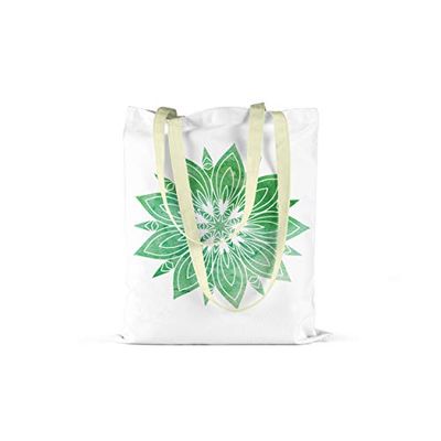 Bonamaison Printed Tote Bag, Reusable Grocery Bag, Shopping Bag, Machine Washable, Foldable, Canvas Cloth Bag with Handles, Size: 34x40 Cm