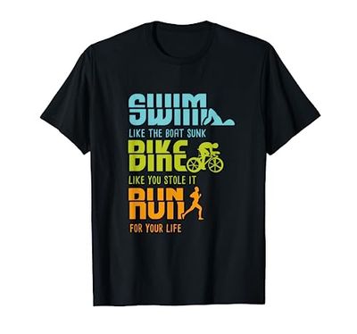 Funny Triathlon Competitor I Triathlete I Swim Bike Run T-Shirt