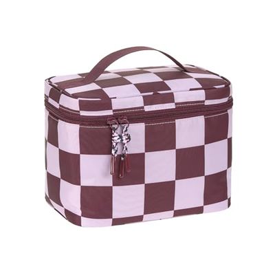 LÄSSIG Baby Changing Table Organiser Nappy Organiser to Go/Casual Nursery Caddy To Go Deep Red/Lavender