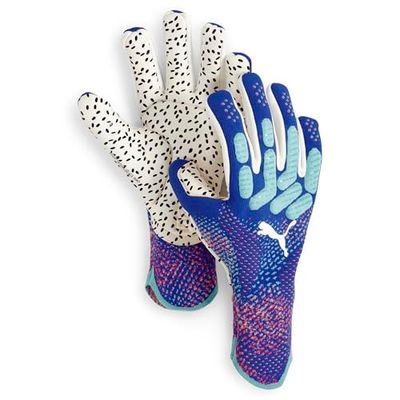 PUMA FUTURE Ultimate NC - Guanti da portiere Ragazzi, Bluemazing-Sunset Glow-Electric Peppermint, 10-041923