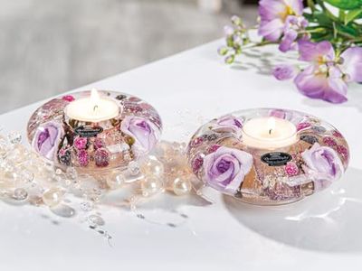 Pack of 6 Dreamlight, Tealight Candle Holder, UFO Medium, Glass, Purple, PU 6, H. 5 cm, D. 12 cm