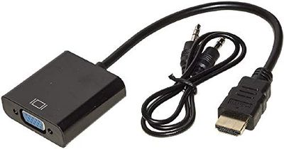 Link LKADAT10 Adattatore HDMI Tipo A Maschio A VGA Femmina con Presa Audio Stereo 3,5 MM
