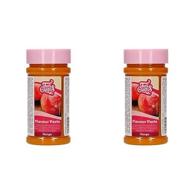 FunCakes Pâte Aromatisante Mangue: Arômes alimentaires, bon goût, parfait pour la décoration de gâteaux, convient pour la pâte et les garnitures. 120 g. (Lot de 2)