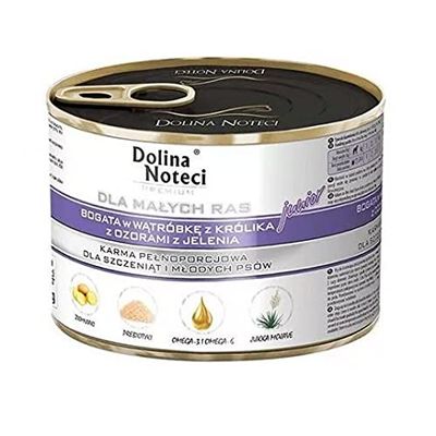 DOLINA NOTECI Premium Junior Małe Rasy Foie de Lapin et Langues de cerf 185 g