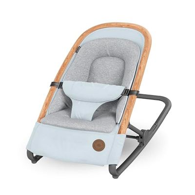 Maxi-Cosi Kori 2-in-1-baby wipstoel, 0-6 maanden, Tot 9 kg, Baby bouncer, 3 ligstanden met één hand verstelbaar, Lichtgewicht en compact, Easy-in harnas, Kussen voor baby's, Essential Grey
