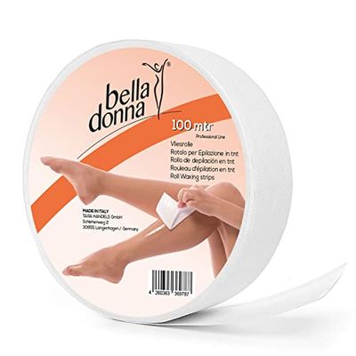 Bella Donna Professional Waxing Strip Roll, 100 x 7cm (100% Cotton) -Highly Absorbent on All Wax Types