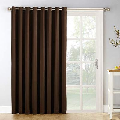 Sol zero Easton Opaco cortina de pátio, 100" x 84, cevada, castanho, castanho escuro, 100" x 84"