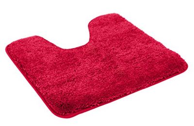 Kinzler J-10002/32 rode badmat, microvezel, 50x55 cm met uitsparing