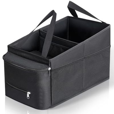 Cozary Organisateur Voiture, Pliables Siege Avant Rangement Voiture, Organisateur Voiture Enfant avec Porte-Gobeletsde, Multipurpose Poches pour Jouets, Collations, Livres, Accesoire pour Voiture