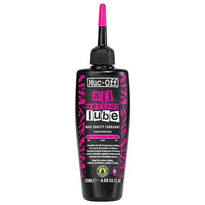 Muc-Off All-Weather Chain Lube All-weather Kettingolie, 120 ml, biologisch afbreekbaar smeervet, kettingspray, fiets, voor alle soorten fietsen, geformuleerd voor alle weersomstandigheden