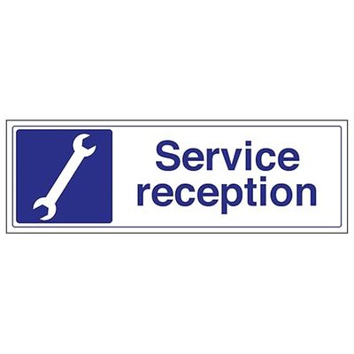 V Safety Service Reception Panneau de sécurité en aluminium composite 450 x 150 mm 3 mm