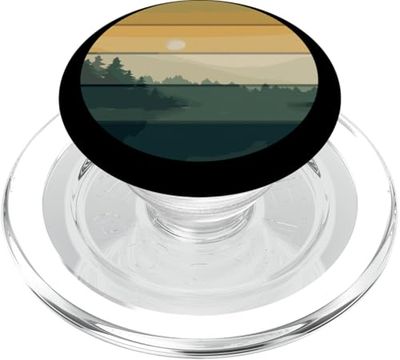 Bosque Minimalista Puesta De Sol Paisaje PopSockets PopGrip para MagSafe