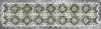 Doge Milano Chemin de cuisine, 100% Made in Italy, Tapis résistant aux taches avec impression numérique, Tapis antidérapant et lavable, Modèle Vintage - Colleen, cm 280x52
