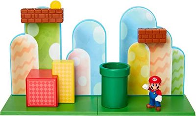 Nintendo Super Mario – Playset Dehesa Bellotera con Figura Exclusiva Mario de 6 cm – Juguete con Mecanismos y Funciones para Niños 3 Años +